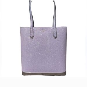 Kate Spade Tinsel Glitter Tote in Lilac Frost